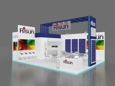 Exhibition stand 2 side open 3D model