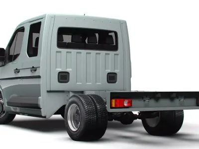 Renault Master DoubleCab L2 Chassis 2025 3D model