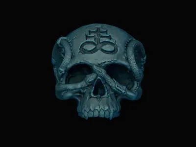 Leviathan Biomechanical Skull Ring 3D print model