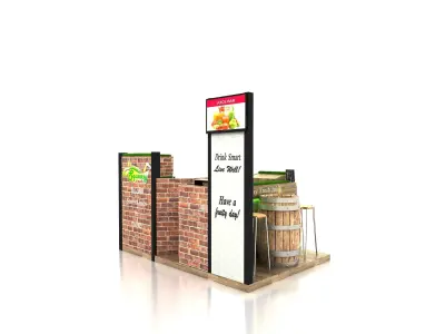Kiosk - Juice spot 3D model Low-poly 3D model