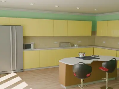 Kitchen The Red Moon 3D model
