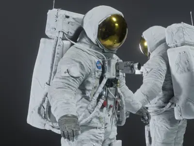  Apollo 11 A7L Spacesuit Rigged 