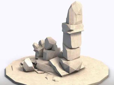 Low Poly Stone Vol3 3D model