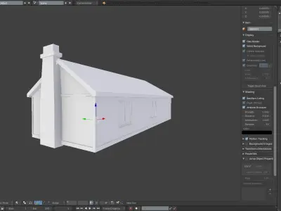 American House  House 01  Low-poly  without Textures Low-poly 3D model