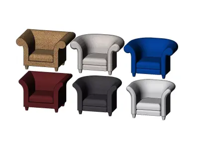 Miniature armchair mockups props N02 3D print model