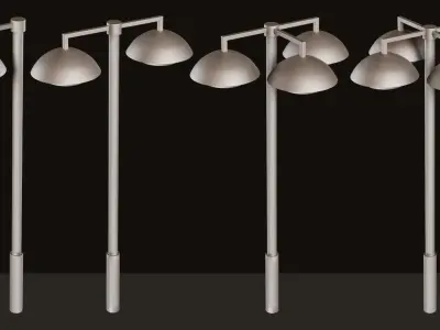 63 STREET LIGHT BASE MESH VOL01  Low-poly 3D model