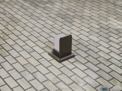 Street Light 8 Bollard 200mm Basic Version 2 Low-poly 3D model