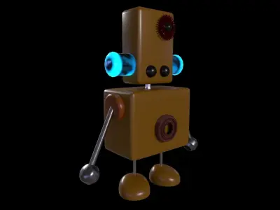 Sci - fi Robot Game ready - Low poly PBR 3d model Low-poly 3D model