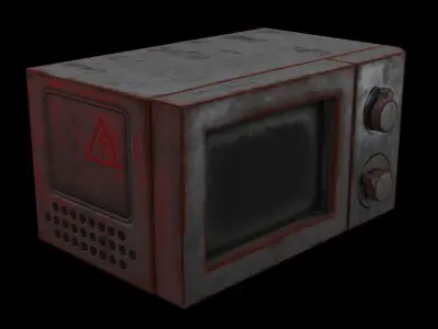 Microwave Game Ready - PBR Low-poly 3D model  Low-poly 3D model