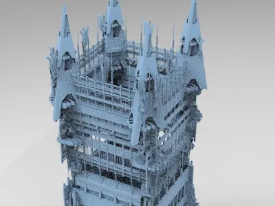  Fire Drake Cathedral Tower Arena Tower 3D model