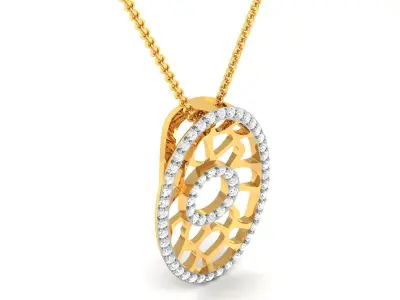 Women Pendant 3DM STL OBJ FBX Render Details 3D print model 26