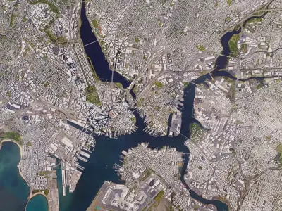 Boston Low-poly port of sydney from space 3D model