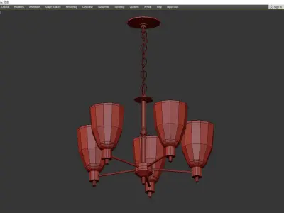 JACKSON CHANDELIER Low-poly 3D model