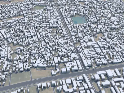 Bhilai Durg Chhattisgarh 30km Low-poly 3D model