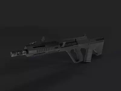 Sci-fi STEYR AUG A3 Low-poly 3D model