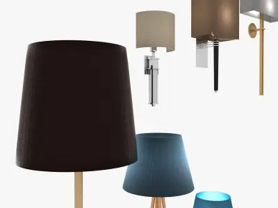Lighing furniture set 3D model