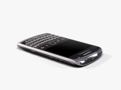 BlackBerry 9360 Black Low-poly 3D model