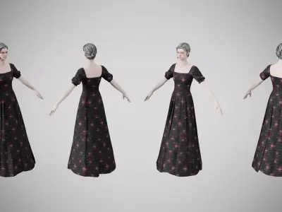 Dress 27 Light Burst Static Low-poly 3D model