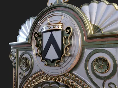 Vintage Victorian Wall Fountain 3D model