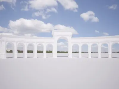 Classical Arch Gate 3D model