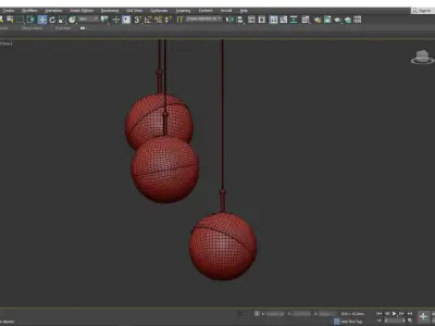 Dora P3 Multi Light Pendant Light Low-poly 3D model