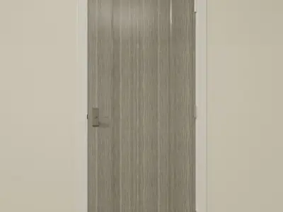 Shaker Interior Door  Set Low-poly 3D model