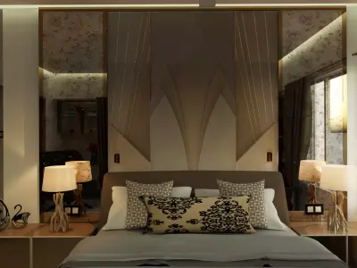 BEDROOM modern design in chennai 3D model