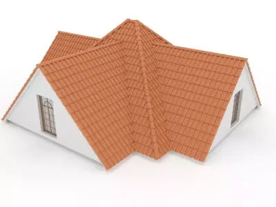 Realistic Roof Shingles 1 3D model