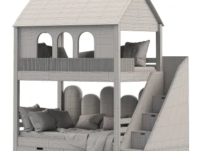 LUCES LED EN HABITACION INFANTIL 3D model