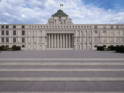 Grand European Neoclassical Government Monumental Palace  3D model