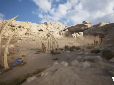 Desert Planet Environment Low-poly 3D model