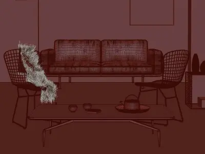 Living Room 092 3D model