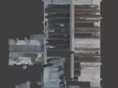 Ruined Stone Church 3D Model Low-poly 3D model