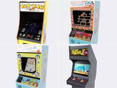 Arcade Machines Low-poly 3D model