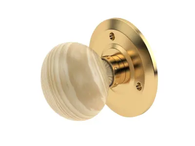 Pine Wood Mortice Door Knob 3D model