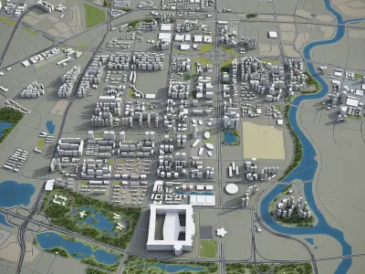 Chengdu  Low-poly 3D model