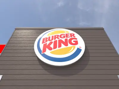 Retail-021 Burger King With Site 3D model