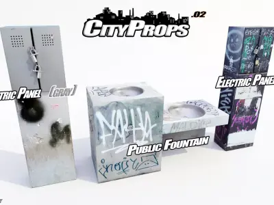 City Props 02 3D model