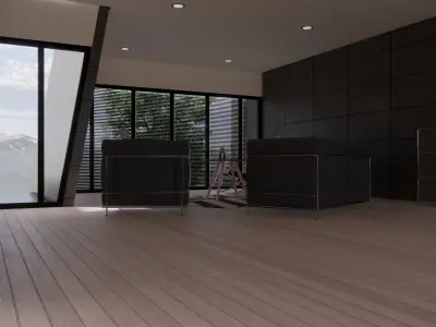 Concrete House Low-poly 3D model