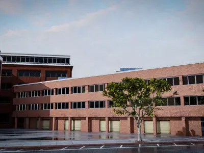 URBAN CITY BUILDING 2 Low-poly 3D model purchase