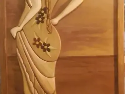 Girl on beach 3D model