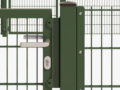 German Mesh Fence 3D model