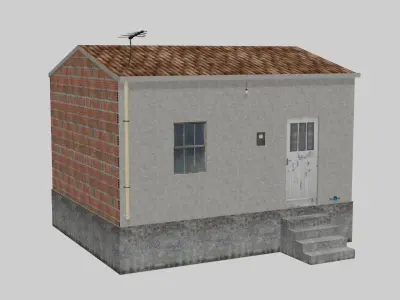 Pack Of Slum Houses 2 - 58 houses Low-poly 3D model