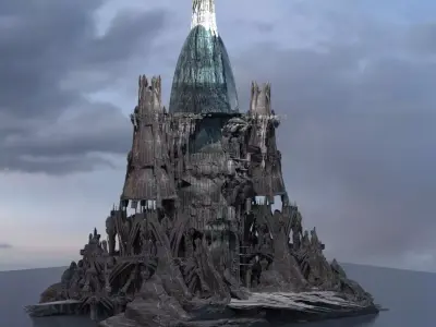 Bermuda Triangle Temple Ruins  3D model