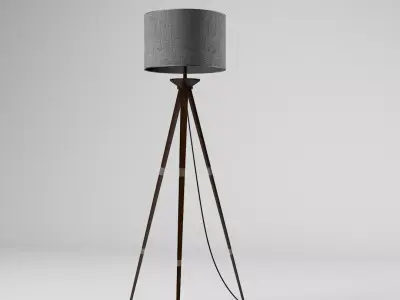 Lampshade tripod floor lamp Free 3D model