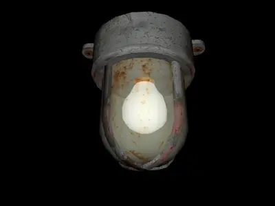 lamp roof and wall Low-poly 3D model