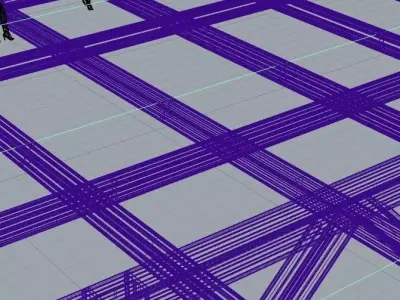 Pool Pool floor with lines 3D model