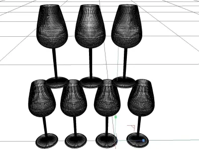 Bordo Wine Glass 3D model 3D model