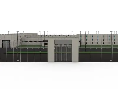 High security prison 3D model