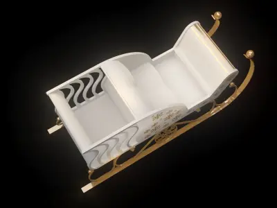 Christmas sleigh 3D model buy